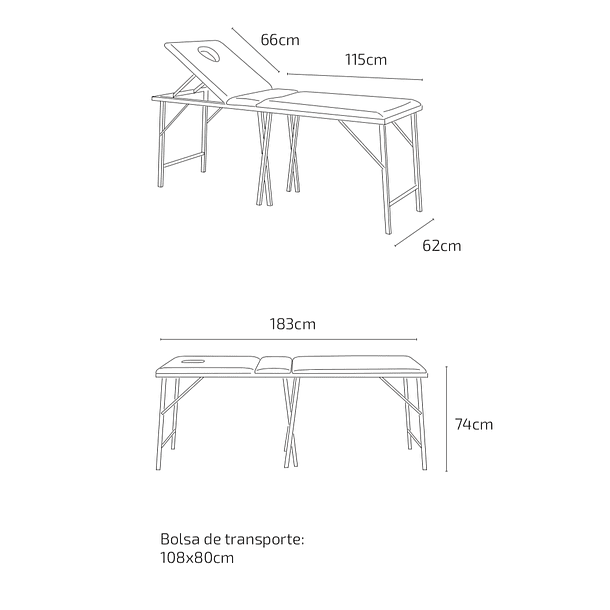 Marquesa Portátil 2 corpos mod. SANSA Outlet 10