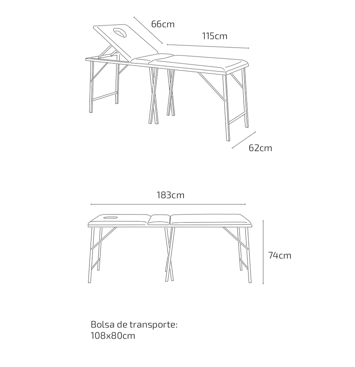 Marquesa Portátil 2 corpos mod. SANSA Outlet 10