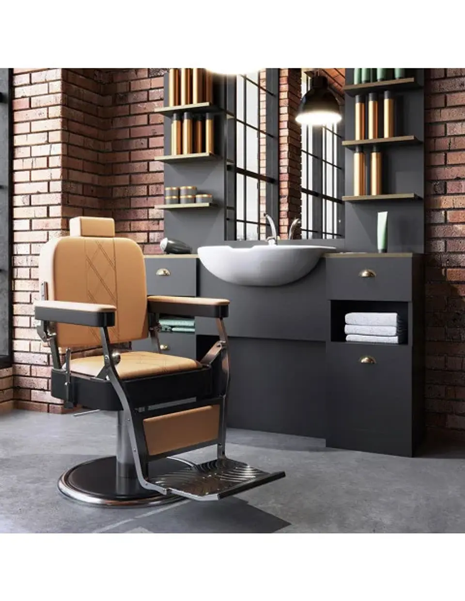 Cadeira de Barbearia modelo JAMES BARBER 2