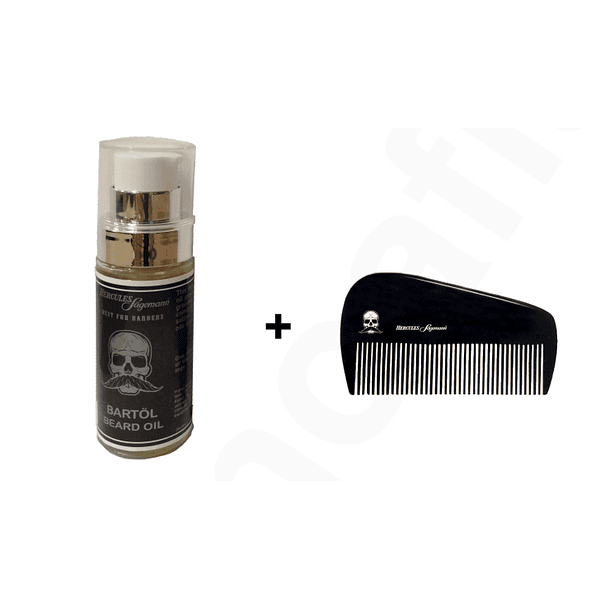 Kit-Conjunto de óleo de barba + pente de barba  3