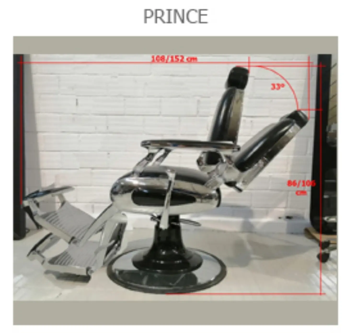 Cadeira de Barbeiro modelo PRINCE 6