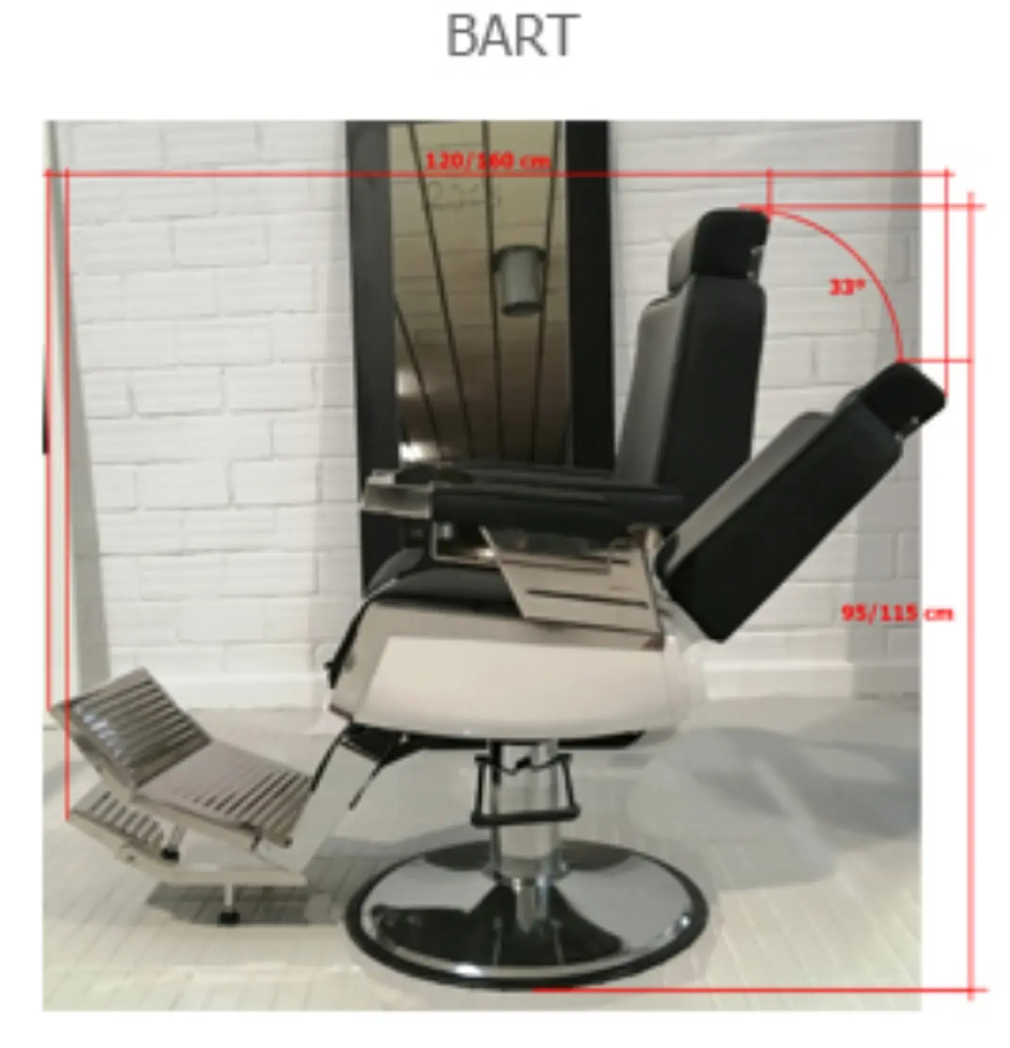 Cadeira de Barbeiro modelo BART 6