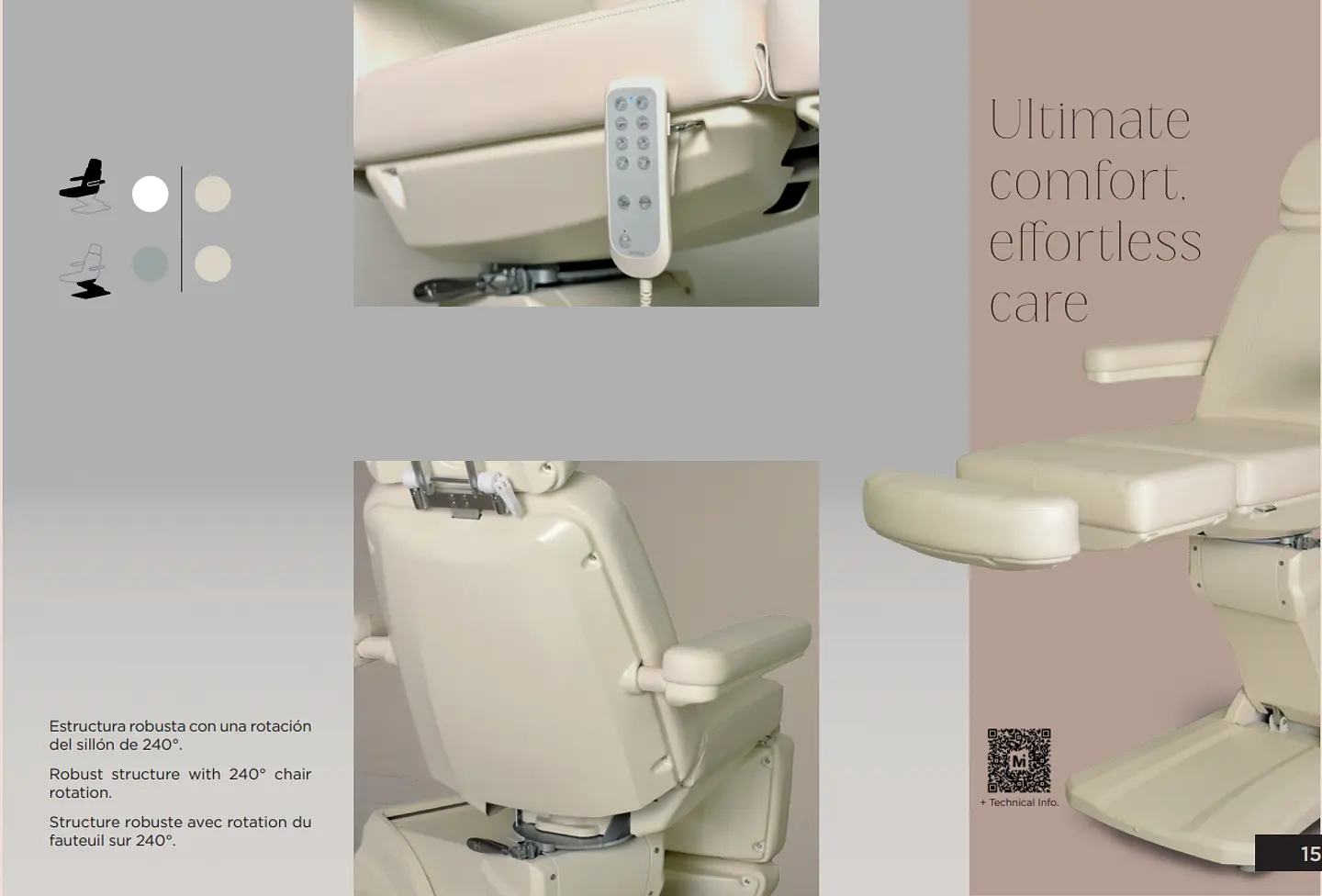 Poltrona de Estética 4 motores ARIES 4 3