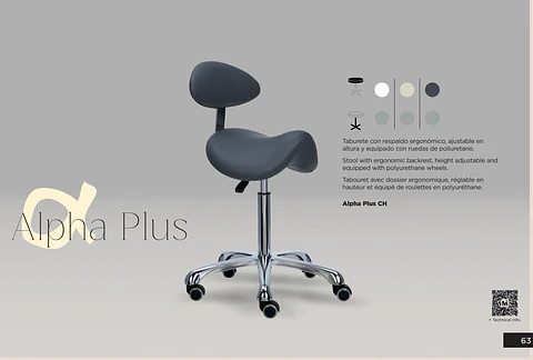 Banco de Estética elevação a gás ALPHA PLUS