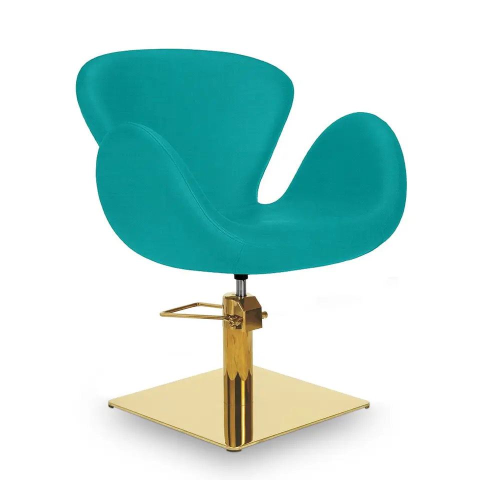 Cadeira de Cabeleireiro modelo CHLOE com Base Hidráulica Dourada 6