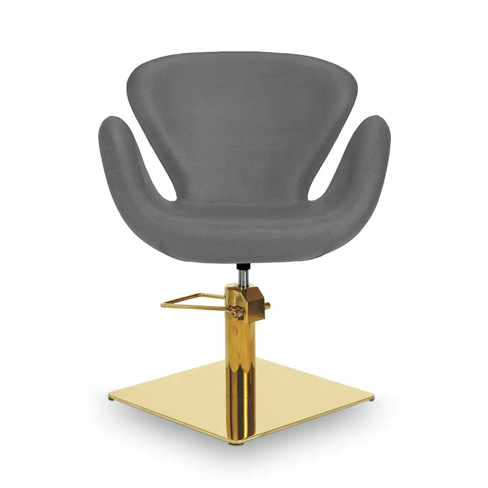 Cadeira de Cabeleireiro modelo CHLOE com Base Hidráulica Dourada 9