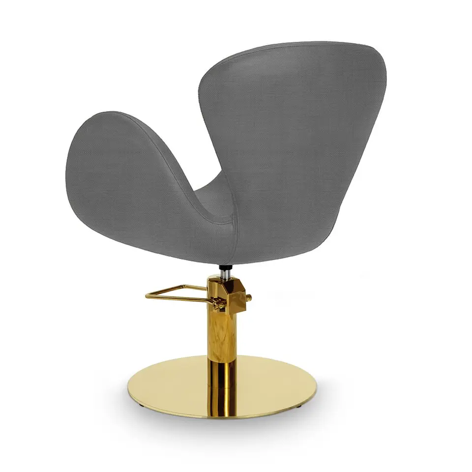 Cadeira de Cabeleireiro modelo CHLOE com Base Hidráulica Dourada 10