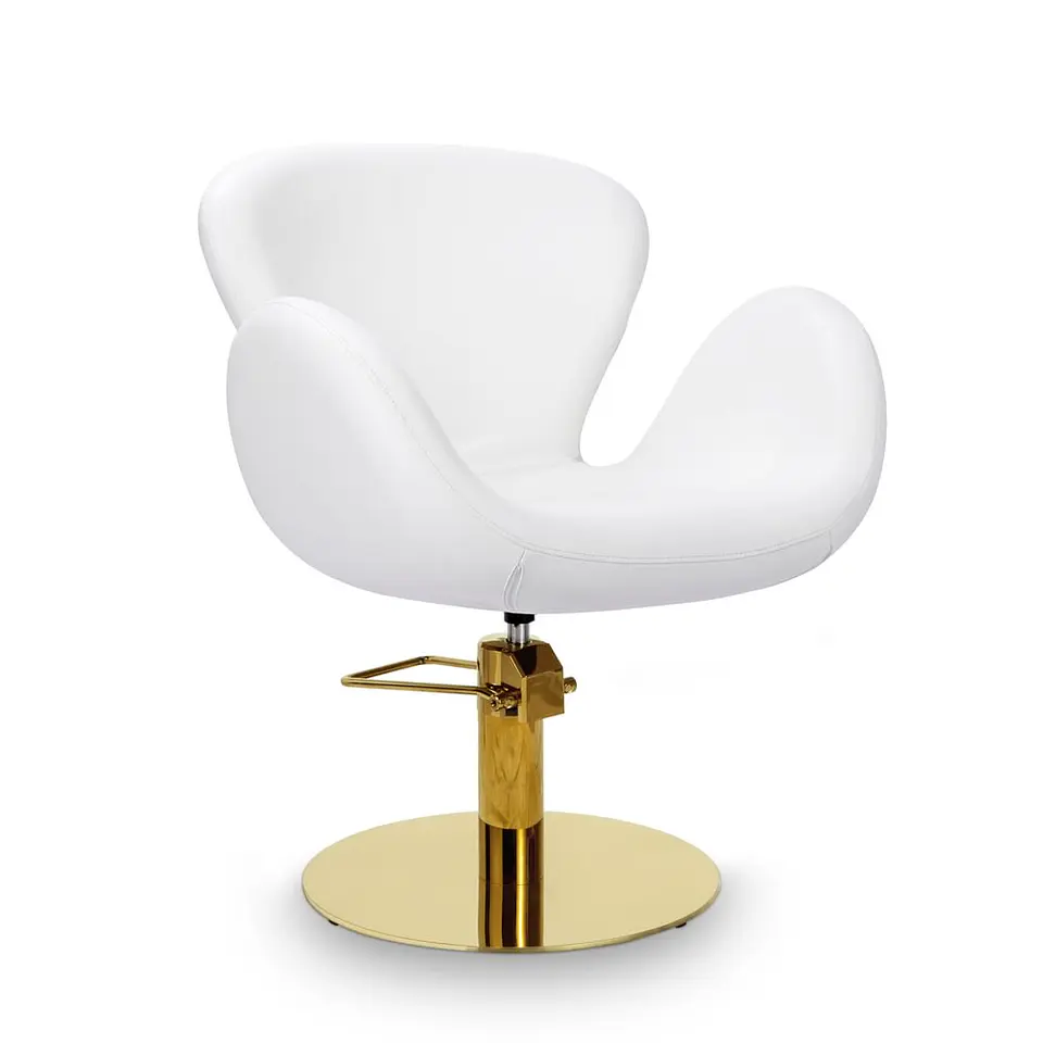 Cadeira de Cabeleireiro modelo CHLOE com Base Hidráulica Dourada 11