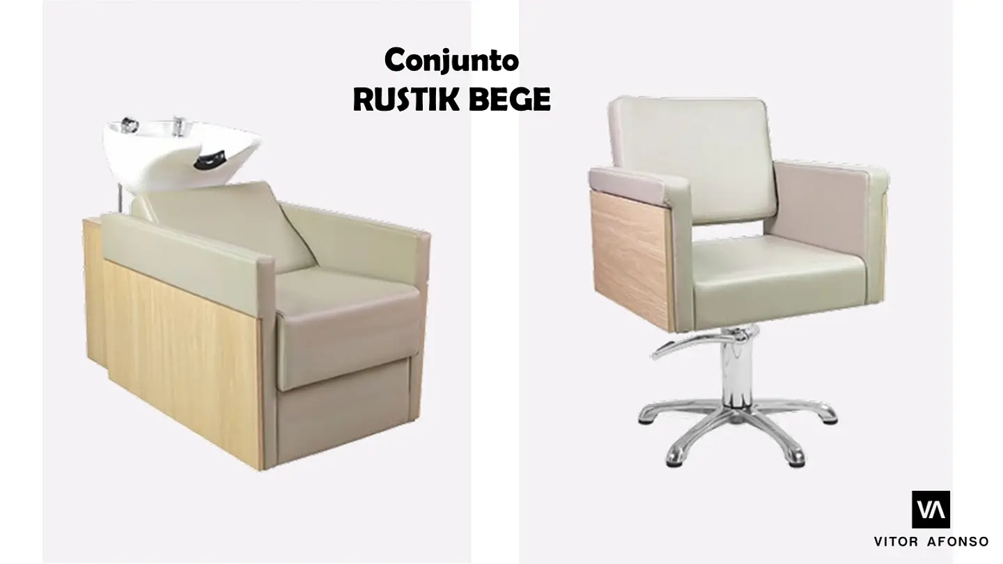 Conjunto Rampa de Lavagem e Cadeira de corte RUSTIK  3