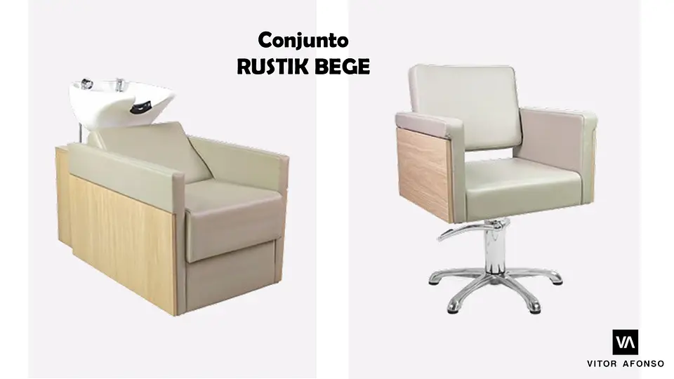 Conjunto Rampa de Lavagem e Cadeira de corte RUSTIK  3