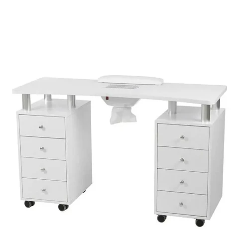 Mesa de Manicure Distal com Dupla Coluna de Gavetas