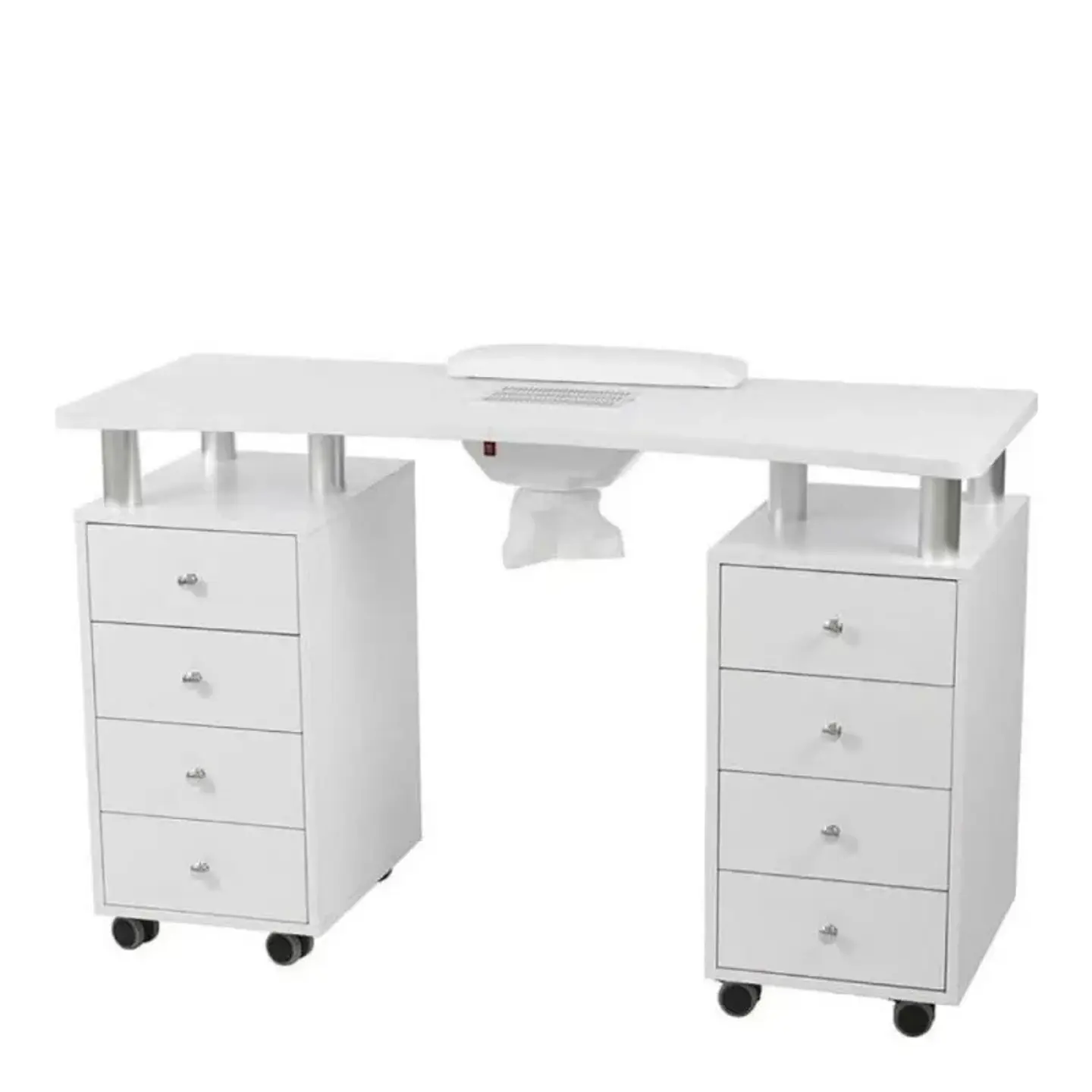 Mesa de Manicure Distal com Dupla Coluna de Gavetas 1