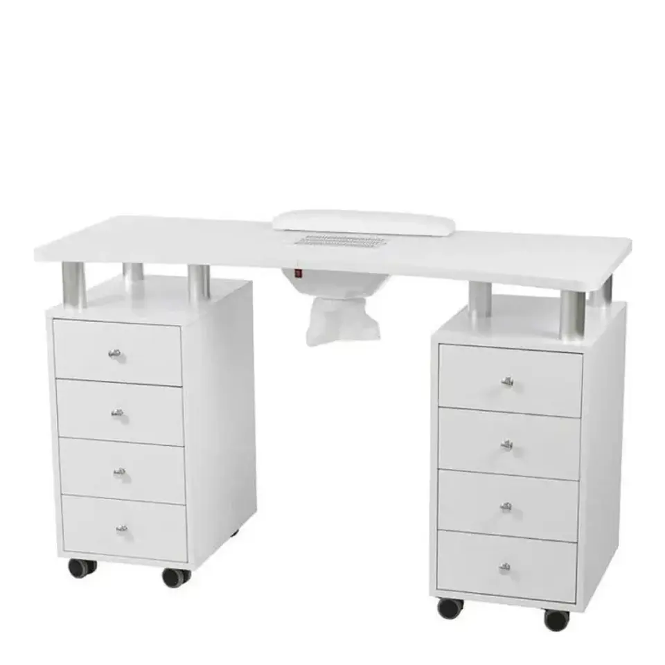 Mesa de Manicure Distal com Dupla Coluna de Gavetas 1