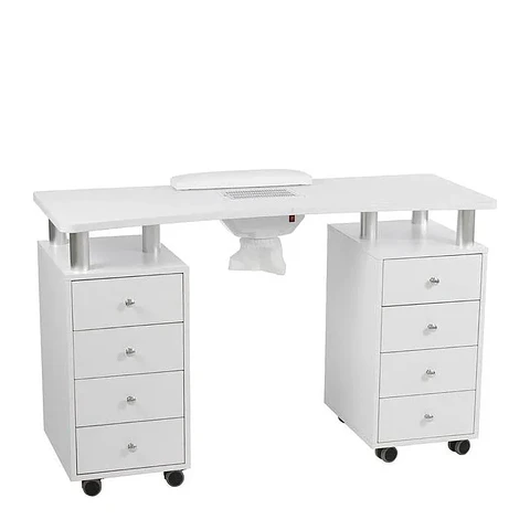 Mesa de Manicure Distal com Dupla Coluna de Gavetas