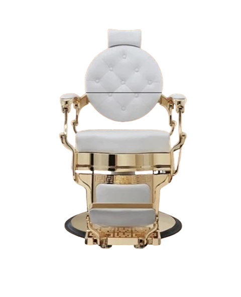 Cadeira de Barbeiro modelo BUZZ Gold-White