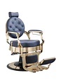 Cadeira de Barbeiro modelo BUZZ Gold Blue - Thumbnail 1