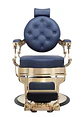 Cadeira de Barbeiro modelo BUZZ Gold Blue - Thumbnail 3