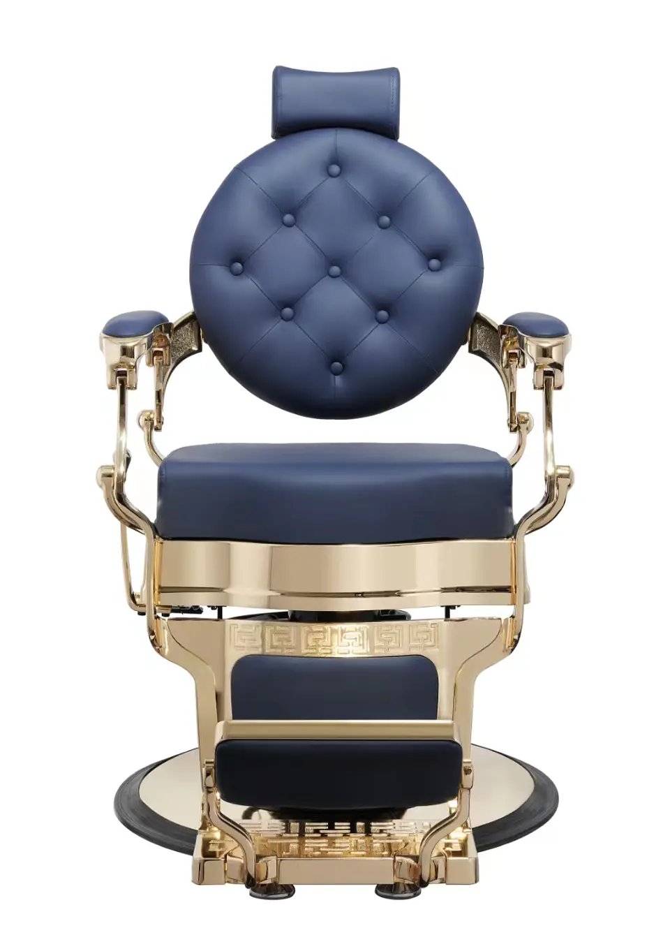 Cadeira de Barbeiro modelo BUZZ Gold Blue 3
