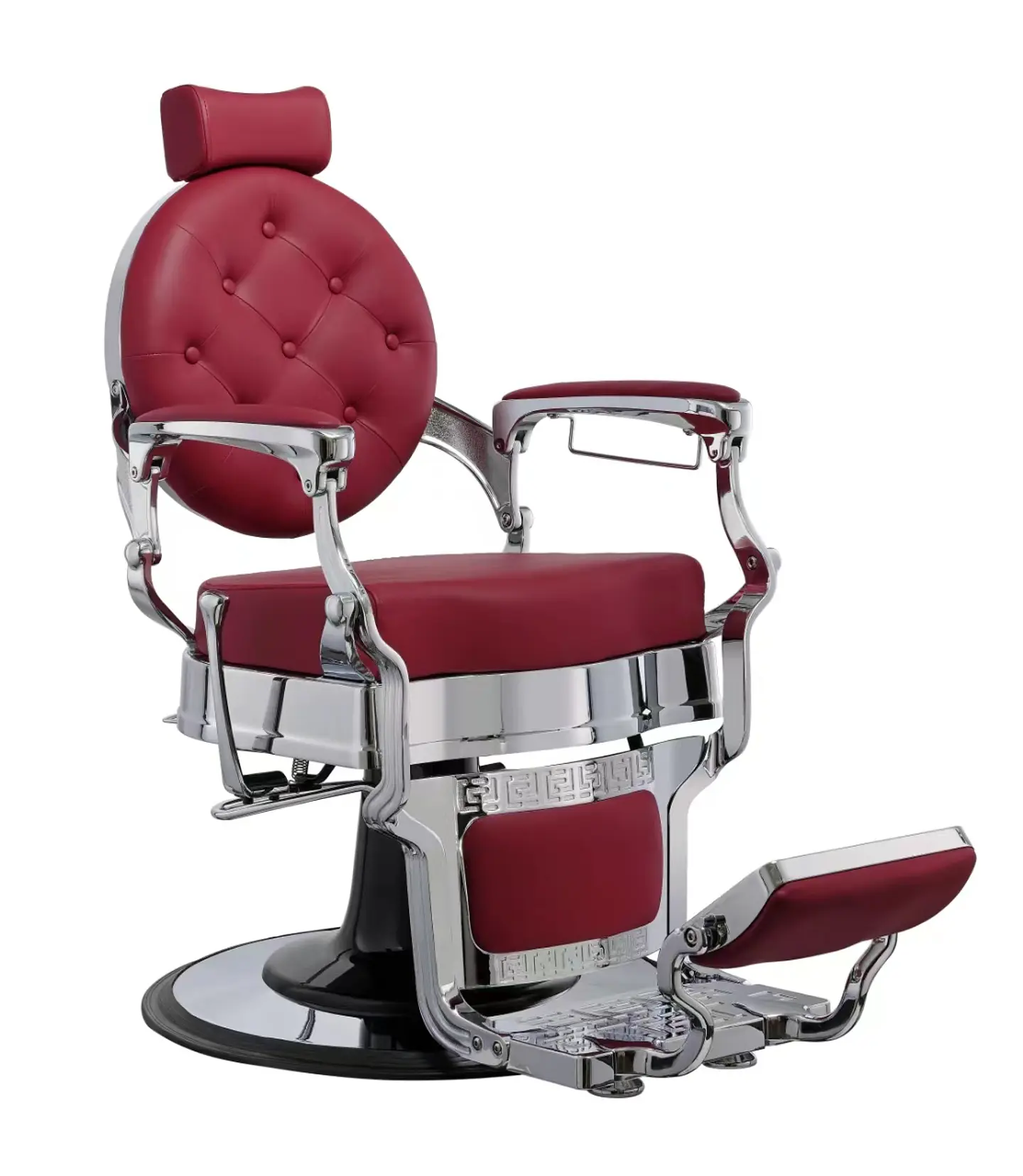 Cadeira de Barbeiro modelo BUZZ Silver Burdeos 1