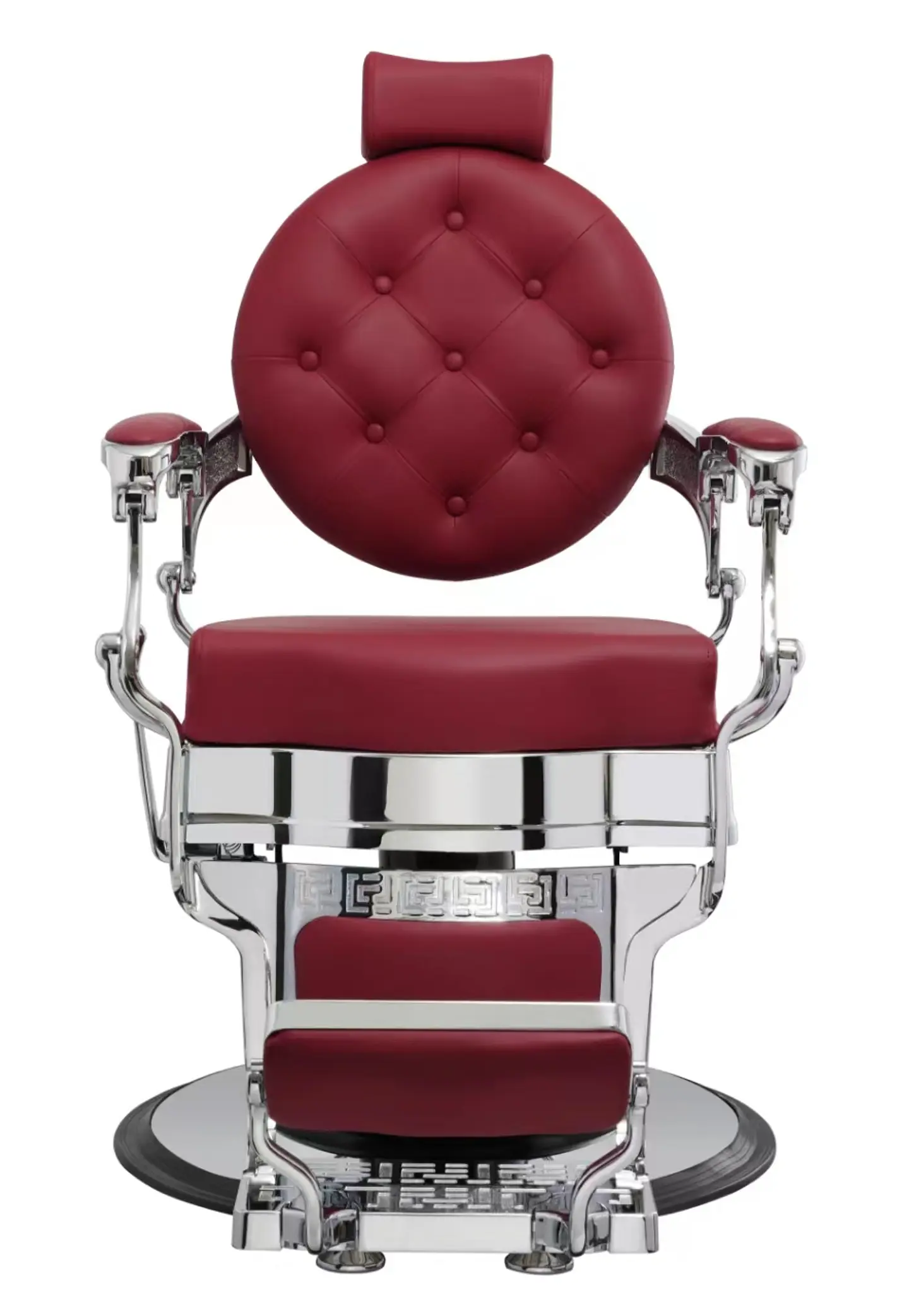 Cadeira de Barbeiro modelo BUZZ Silver Burdeos 3