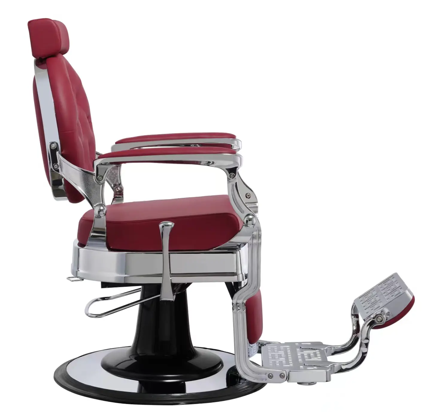 Cadeira de Barbeiro modelo BUZZ Silver Burdeos 4