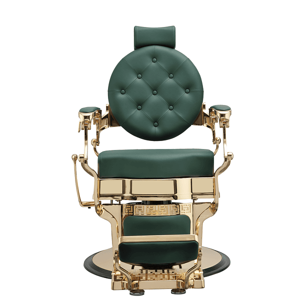 Cadeira de Barbeiro modelo BUZZ Gold Green 3