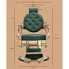 Cadeira de Barbeiro modelo BUZZ Gold Green 5