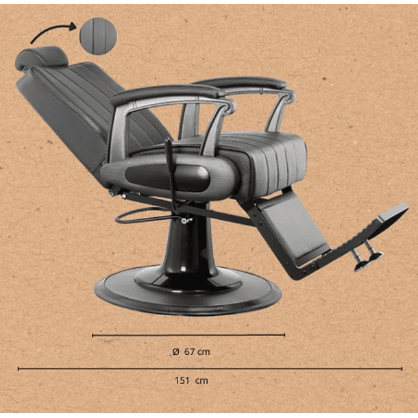 Poltrona de Barbeiro CREST  6