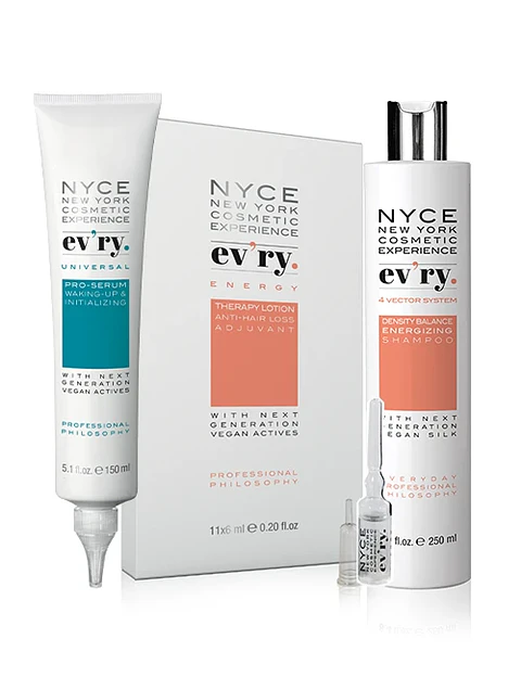 NYCE - Kit Antiqueda Ampolas 11x6 + Shampoo Energizante + Sérum PRO 