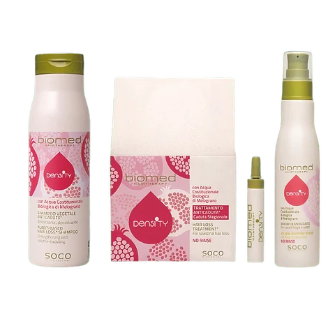 Biomed kit antiqueda Shampoo + ampolas 12x6ml + Sérum para cabelos finos e sem volume