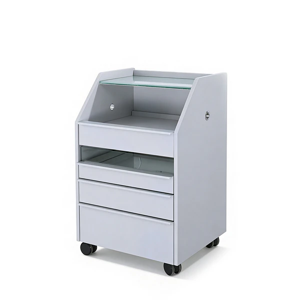 Carrinho de Estética Tash em Madeira Contraplacada com Gaveta UV 1