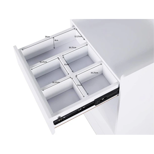 Carrinho de Estética Tash em Madeira Contraplacada com Gaveta UV 8