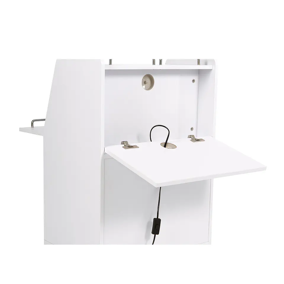 Carrinho Branco Spin com 3 Gavetas e UV Weelko WKT001 | Mobiliário Profissional 3