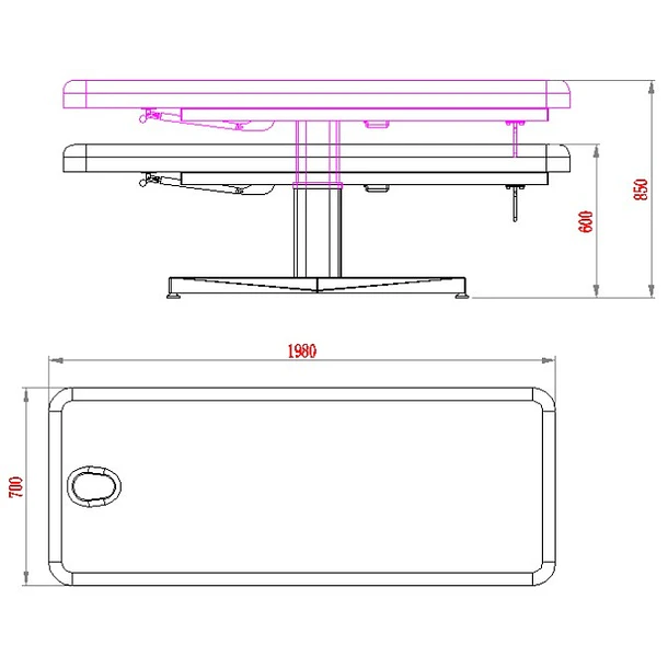 Marquesa de Massagem Elétrica de 1 Motor HERN+ Weelko 14