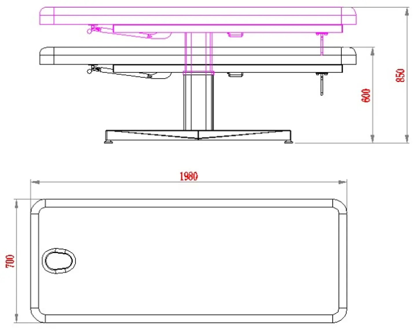 Marquesa de Massagem Elétrica de 1 Motor HERN+ Weelko 14