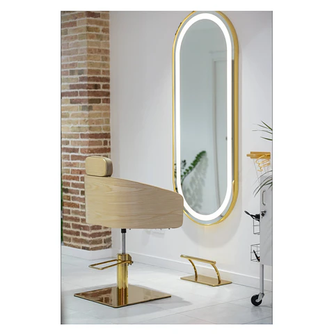 CONJUNTO PROFISSIONAL ALYA + LOOP LED + POUSA‑PÉS DOURADO 