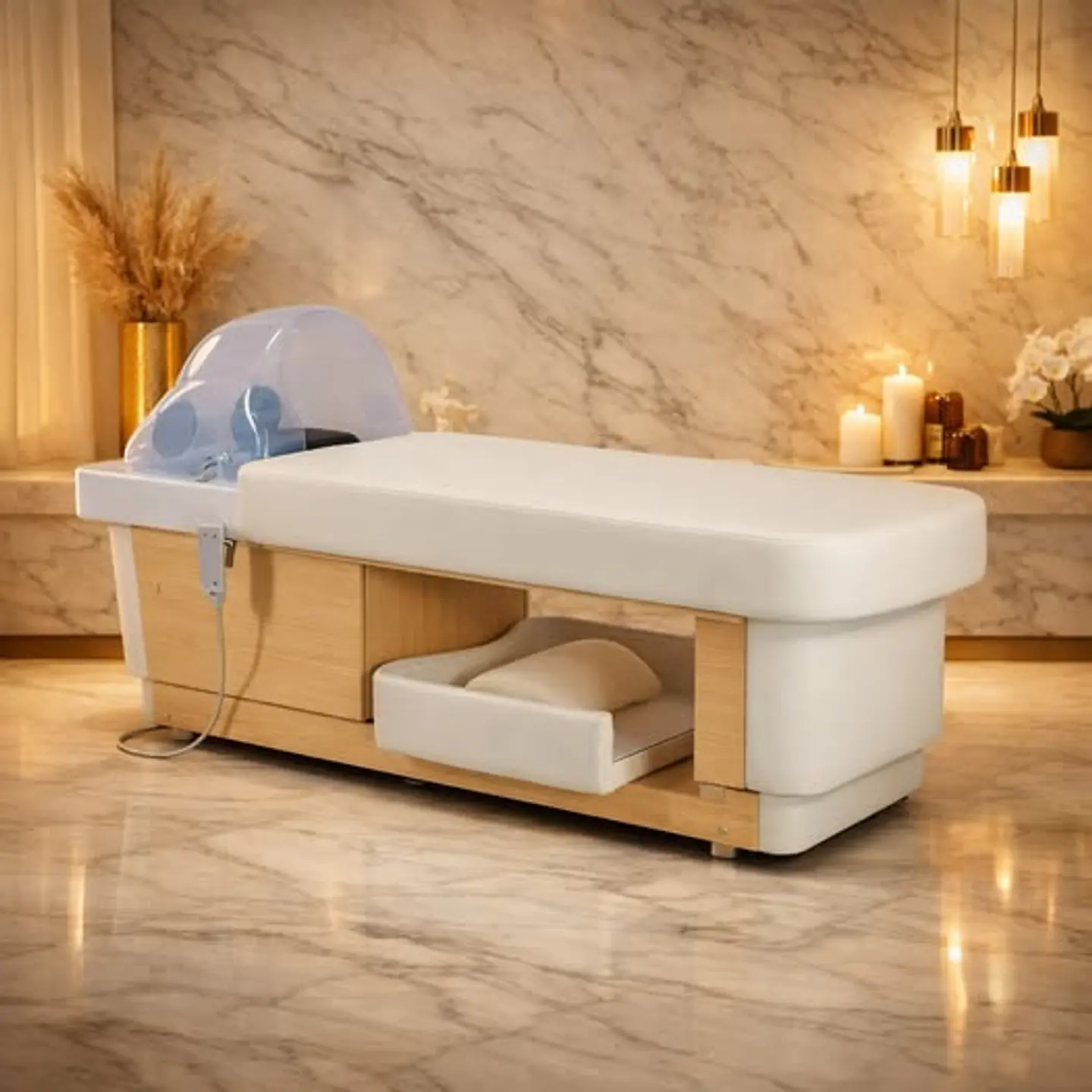 AETHER BED - Marquesa Head Spa com Bacia Cerâmica e Cúpula de Vapor 3