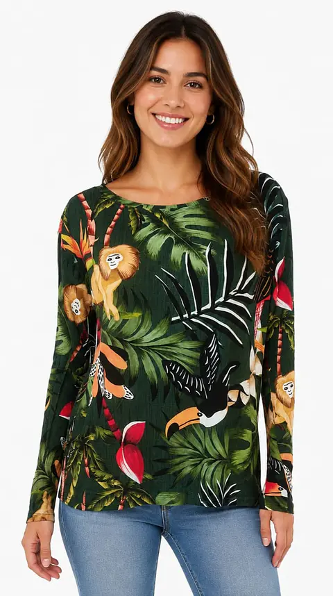Blusa estampada Salvador
