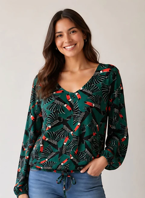 Blusa estampada Maceio