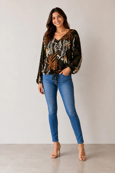 Blusa estampada Maceio