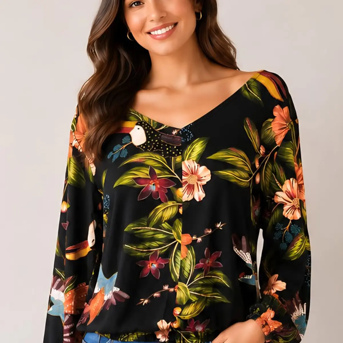 Blusa estampada Maceio