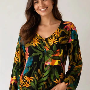 Blusa estampada Maceio