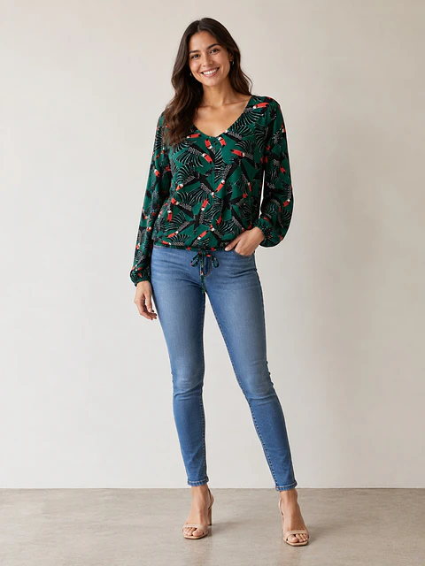 Blusa estampada Maceio