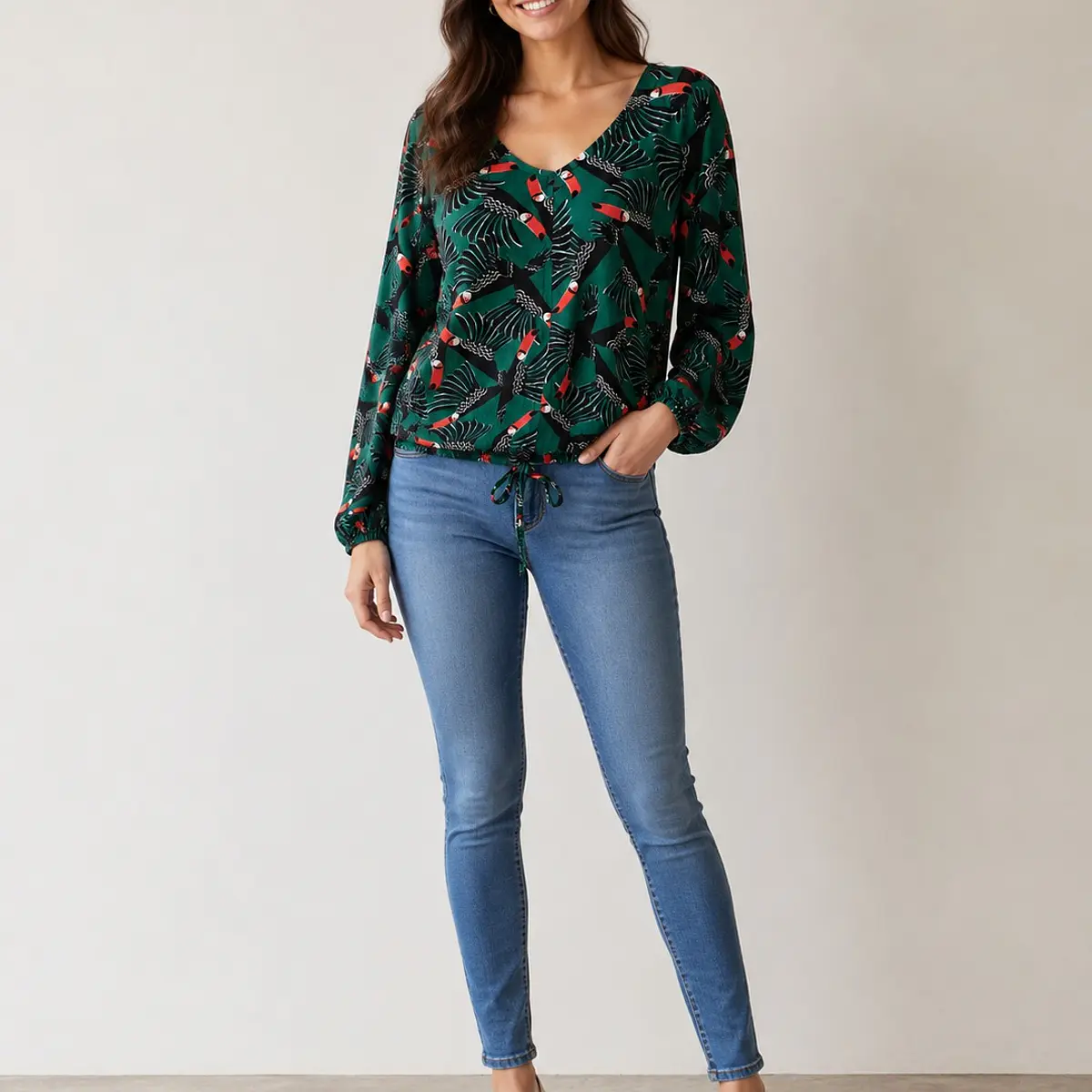 Blusa estampada Maceio