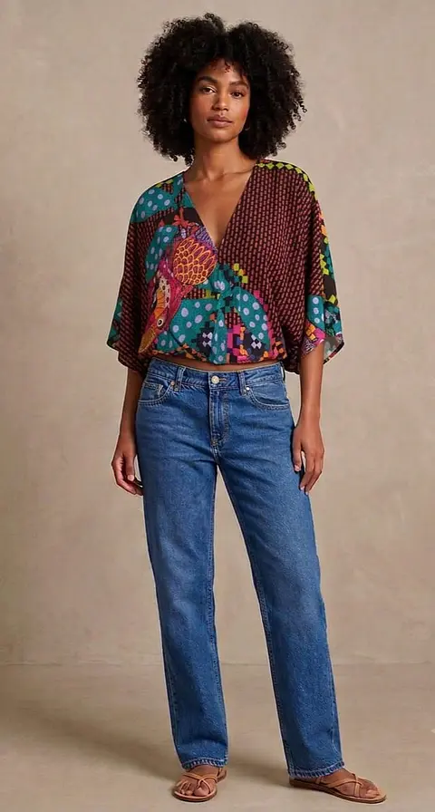 Blusa estampada Natal