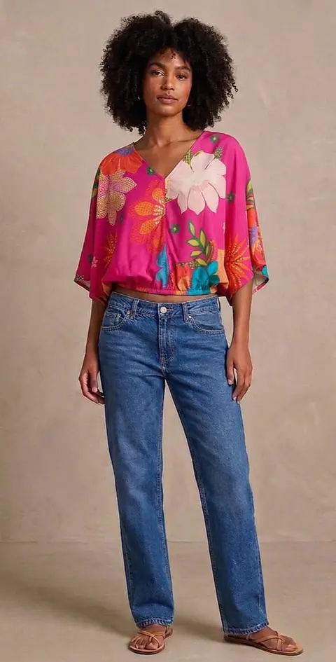 Blusa estampada Natal