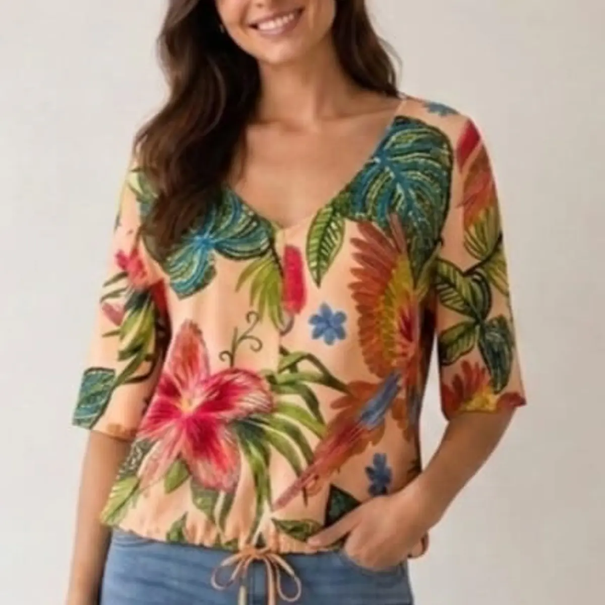 Blusa estampada Campeche