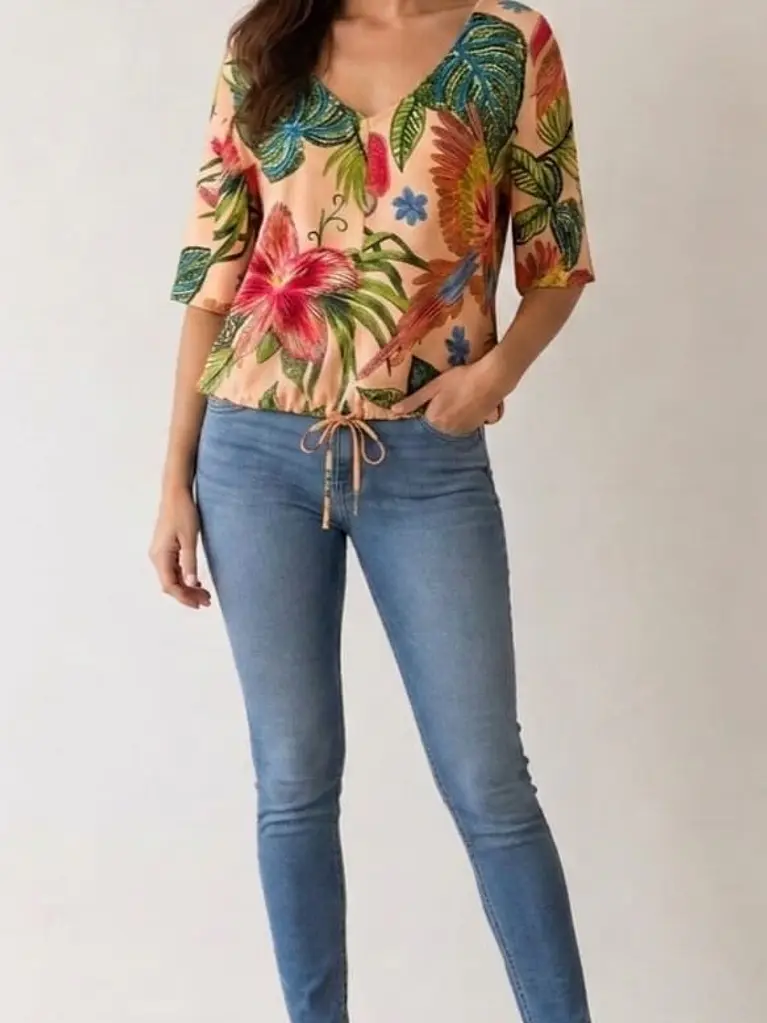 Blusa estampada Campeche
