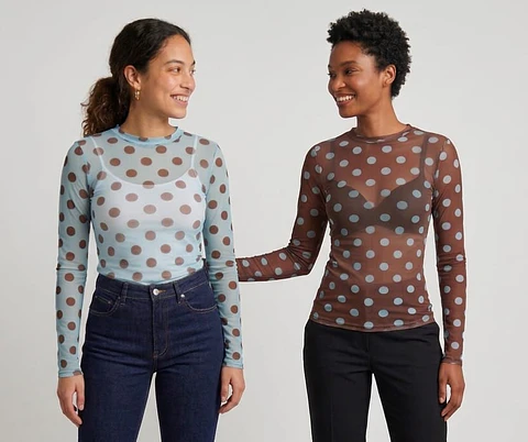 Polera de Tul de lunares