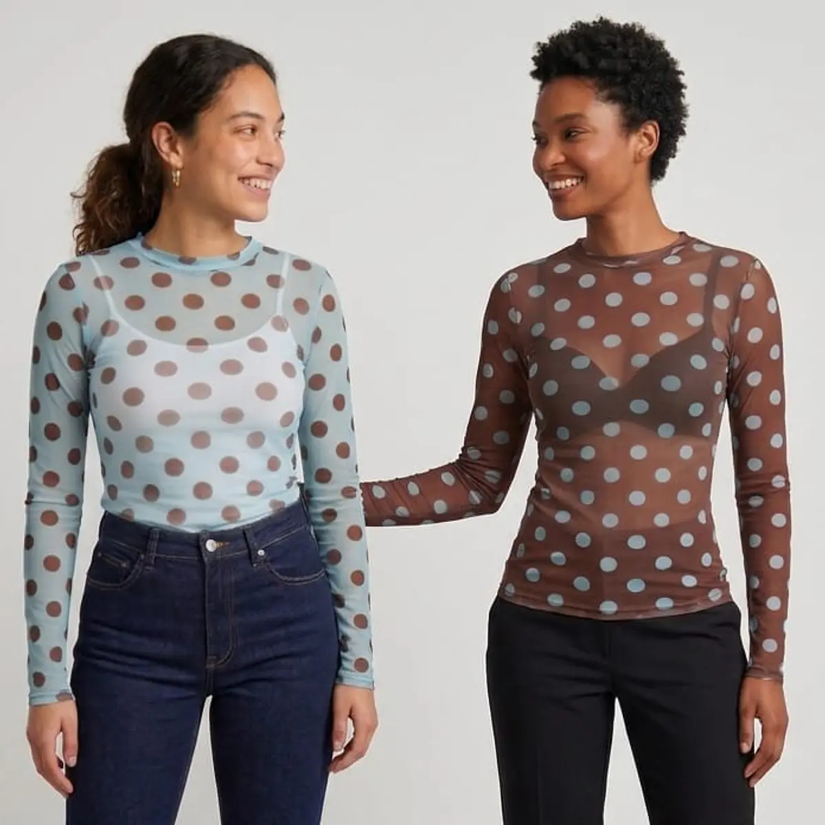 Polera de Tul de lunares